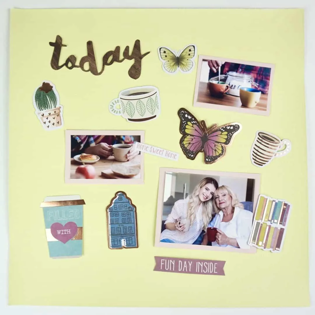 cafe scrapbook page