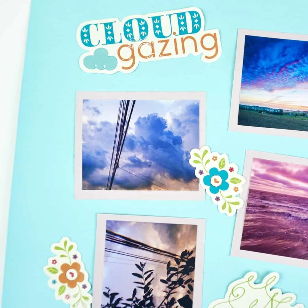 sunset scrapbooking ideas