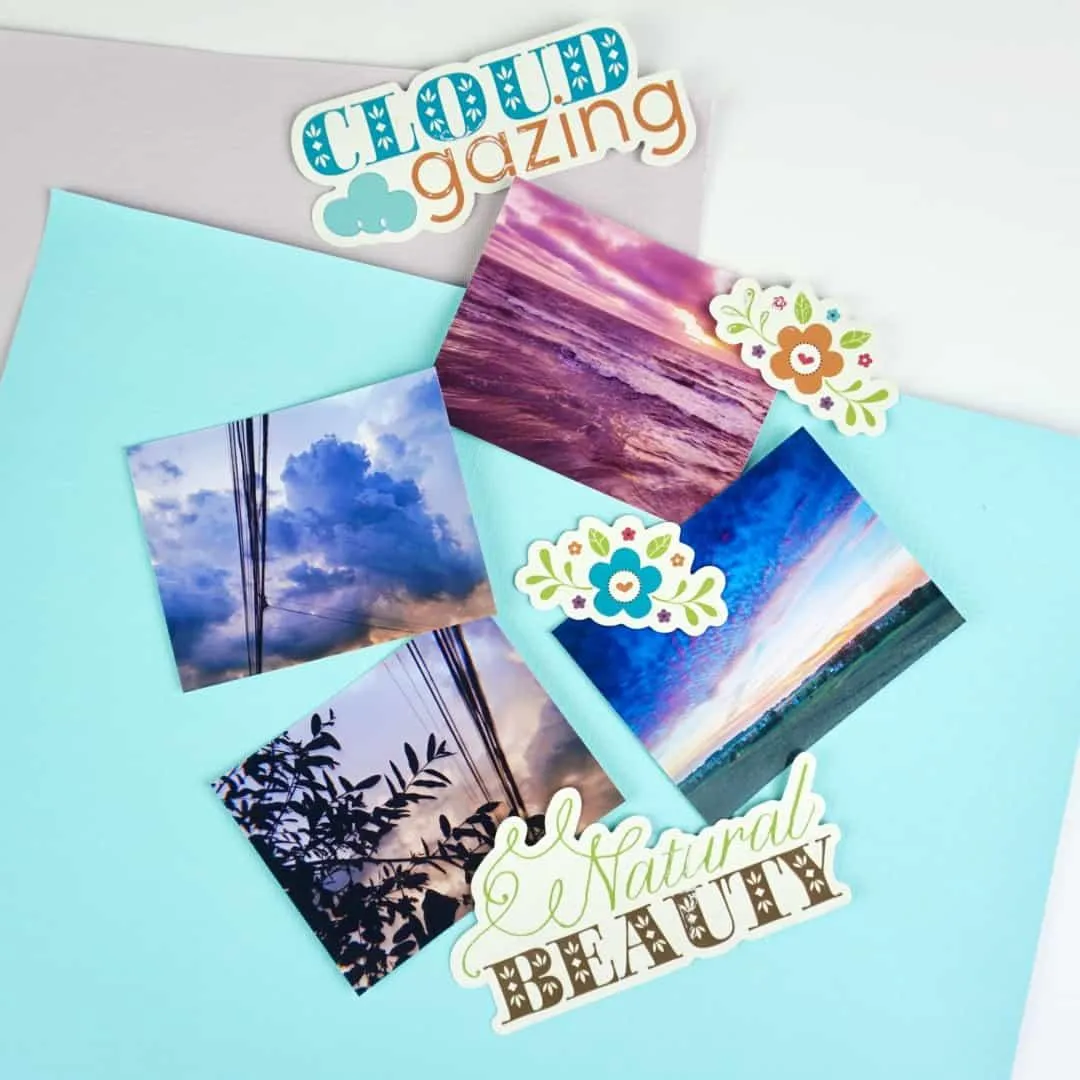 sunset scrapbook theme