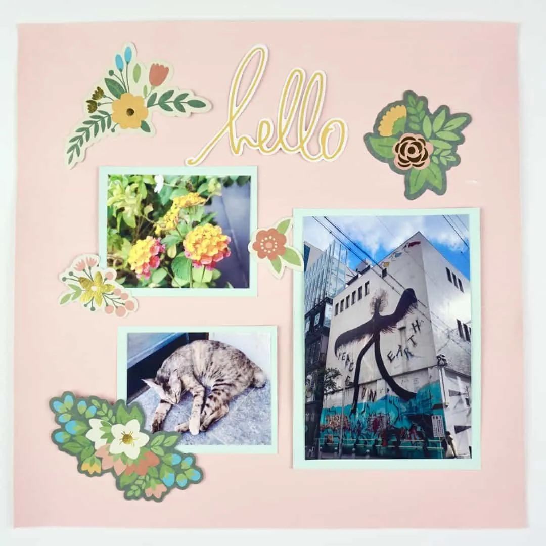 neighborhood scrapbook layout