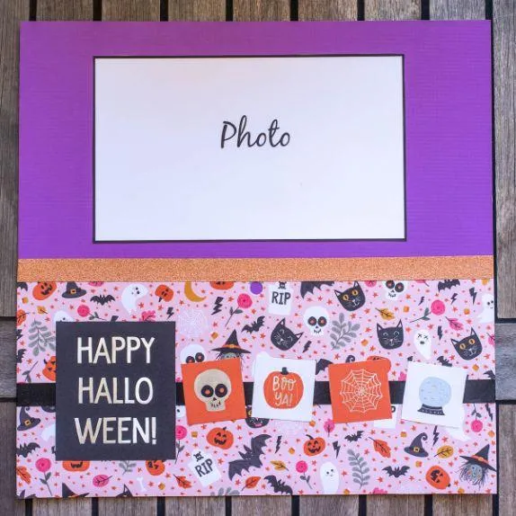 creepy scrapbook halloween layout