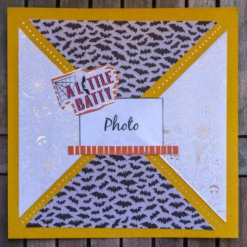 creative halloween scrapbook page