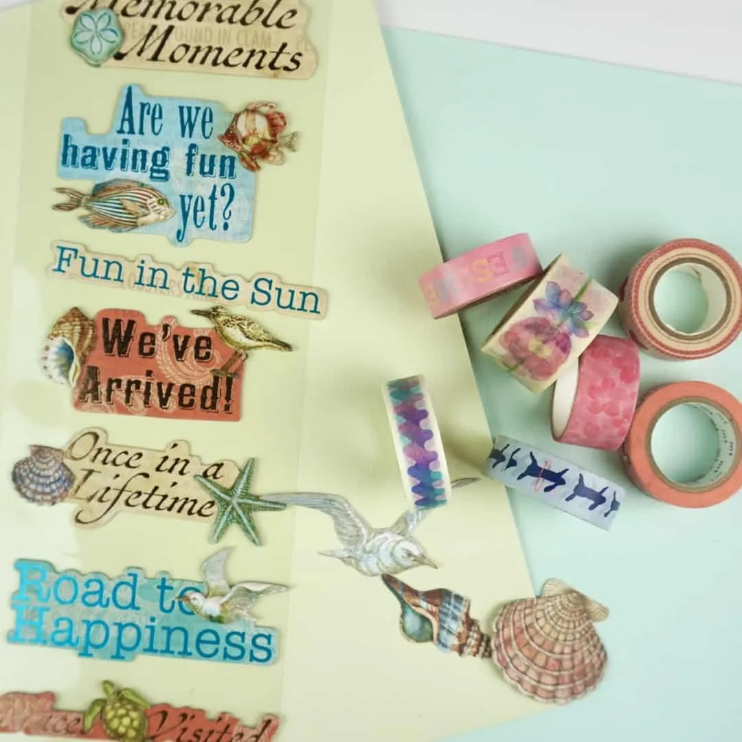 washi tape scrapbook page design 