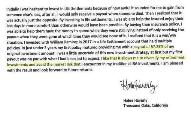 financial returns testimonial