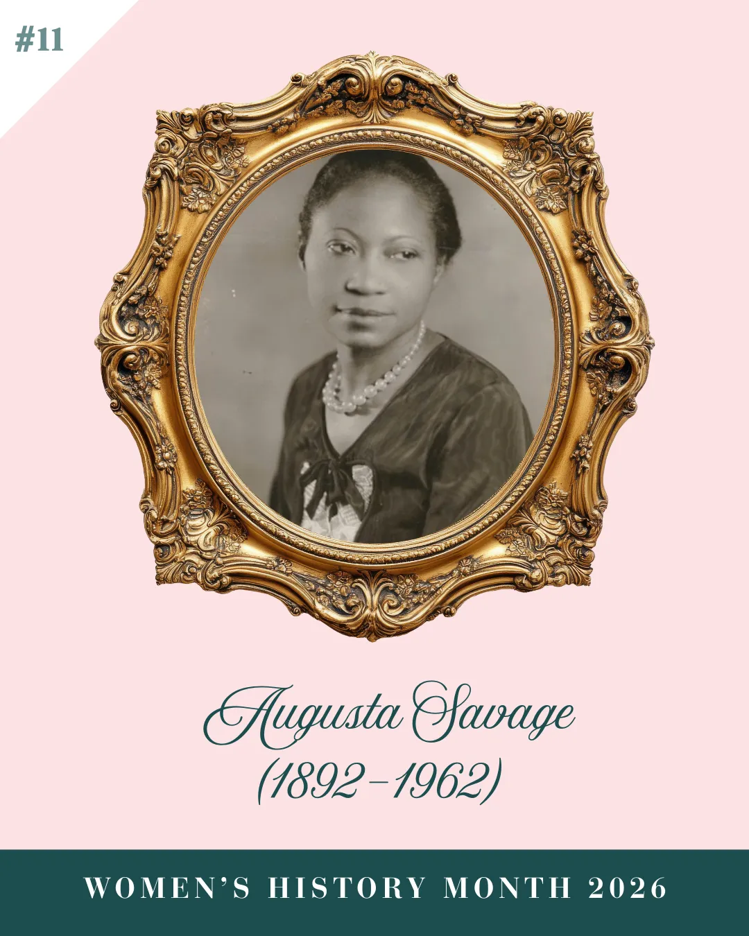 Women's History Month 2026: Day 11 - Augusta Savage