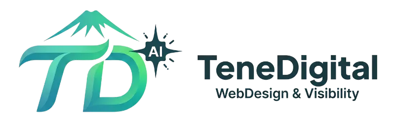 Teide Mountin with letters TD for TeneDigital