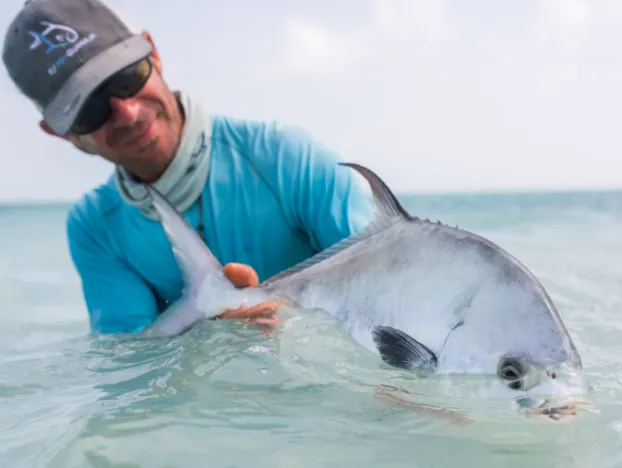 Fly fishing in a picturesque