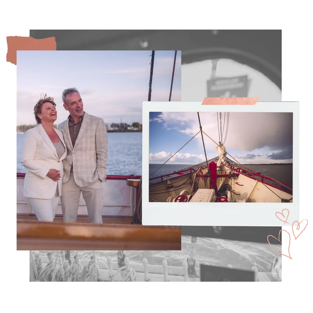 Symbolisch ja-woord geven op een historisch zeilschip zonder wettelijke verplichtingen