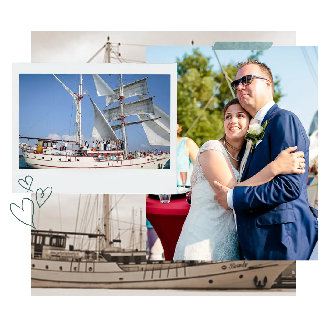 Sfeervolle trouwlocatie aan boord van een aangemeerd schip voor groepen tot 85 personen