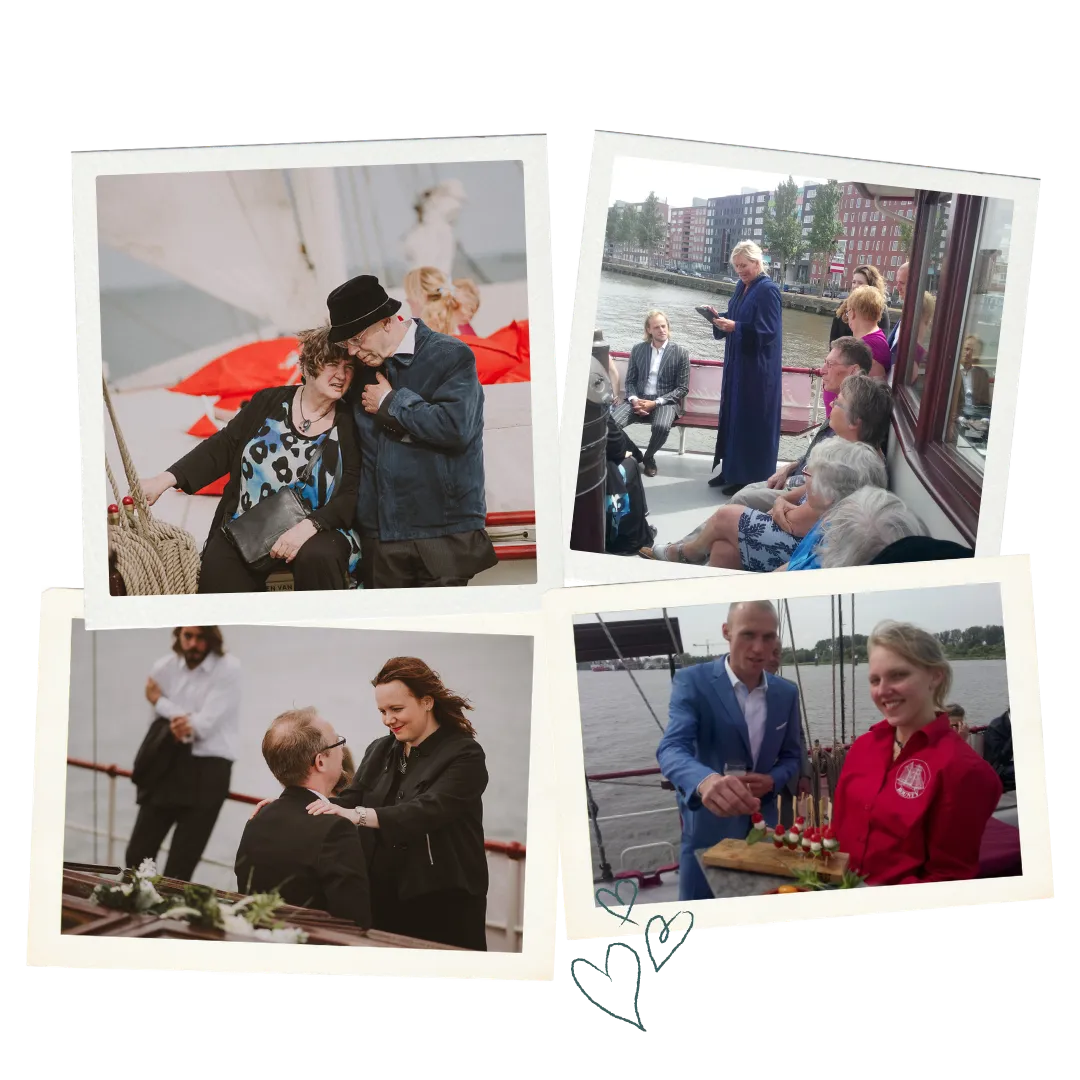 Trouwceremonie en catering aan boord van de Bounty in Amsterdam.