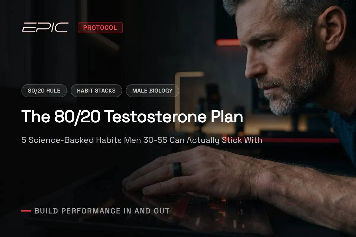 The 80/20 Testosterone Support Plan: 5 Science-Backed Habits Men 30-55 Can Actually Stick With