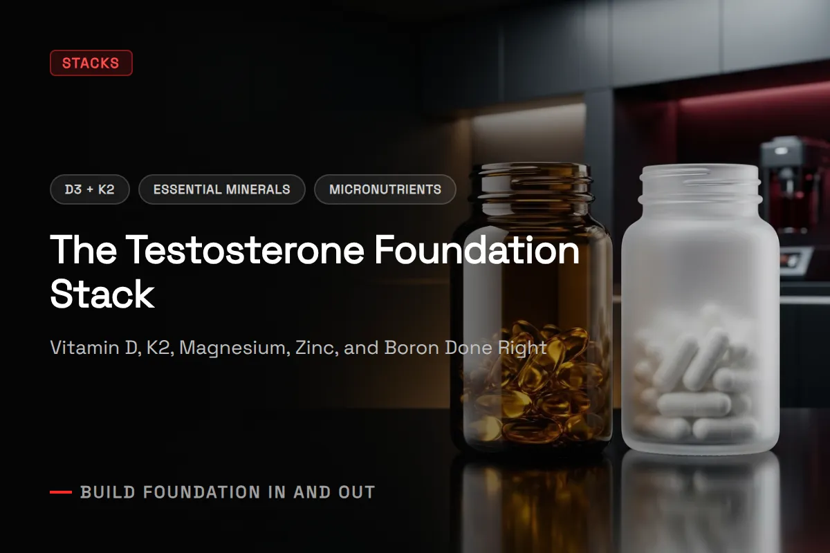 The Testosterone Foundation Stack: Vitamin D, K2, Magnesium, Zinc, and Boron Done Right