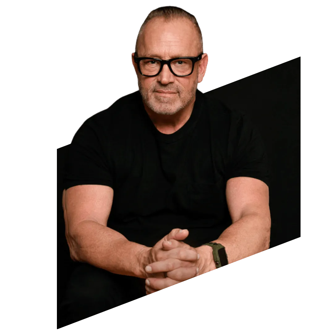 Jeff Leidgen sitting on a White Box