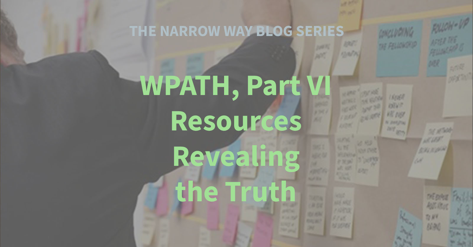 41 - WPATH, Part VI - Resources Revealing the Truth