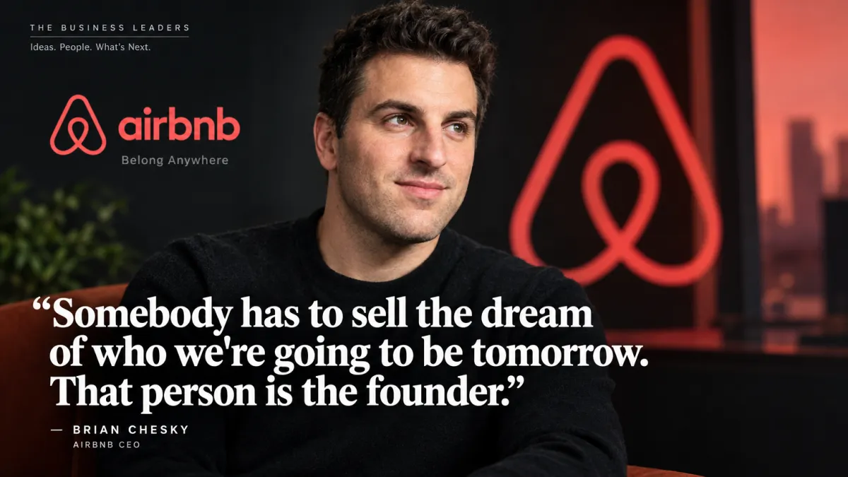 Billionaire Brian Chesky — the Airbnb CEO who spends 3 hours a day recruiting and the hiring-as-selling lesson every startup founder needs right now