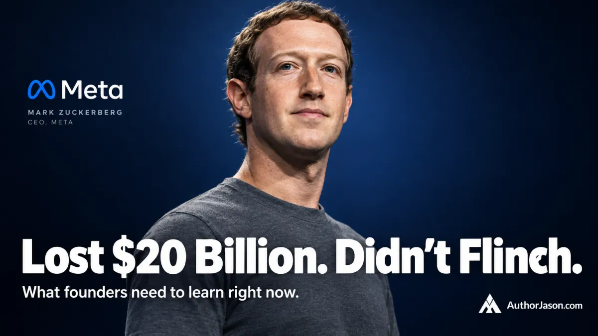 Billionaire Mark Zuckerberg — Meta CEO who lost $20 billion in two trading days and refused to cut AI spending, revealing the process-discipline lesson every startup founder needs right now