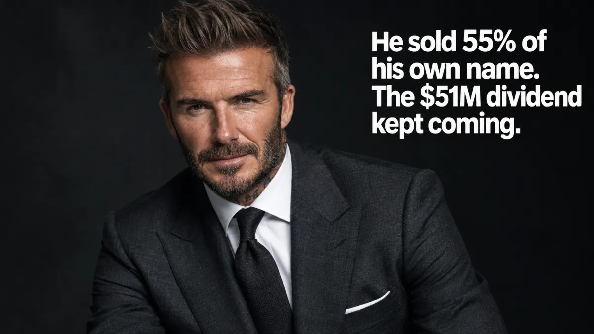 Billionaire David Beckham — the former footballer who collected $51 million in dividends in 2026 without kicking a ball, revealing the sellable system lesson every startup founder needs right now