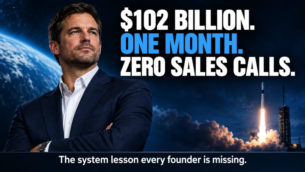 Jeff Bezos adds $102 billion in one month — Blue Origin and Prometheus — the selling system lesson every startup founder needs