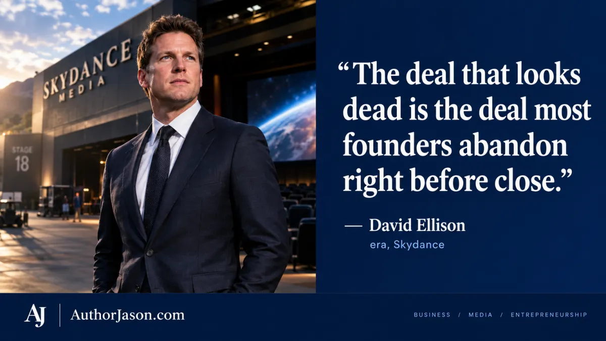 Billionaire David Ellison closed a $111 billion deal after being rejected 8 times — the sales lesson every founder needs