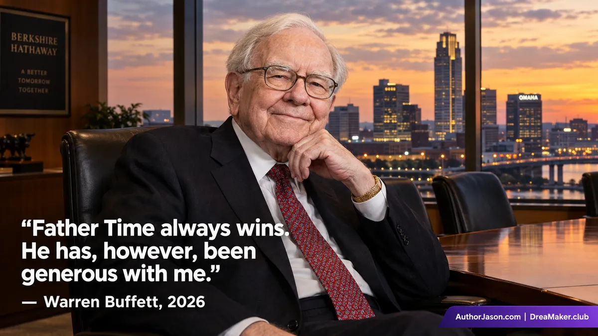 Billionaire Warren Buffett — Berkshire Hathaway chairman who stepped down after 61 years, handing a $1 trillion empire to Greg Abel, and the selling system lesson every startup founder needs right now