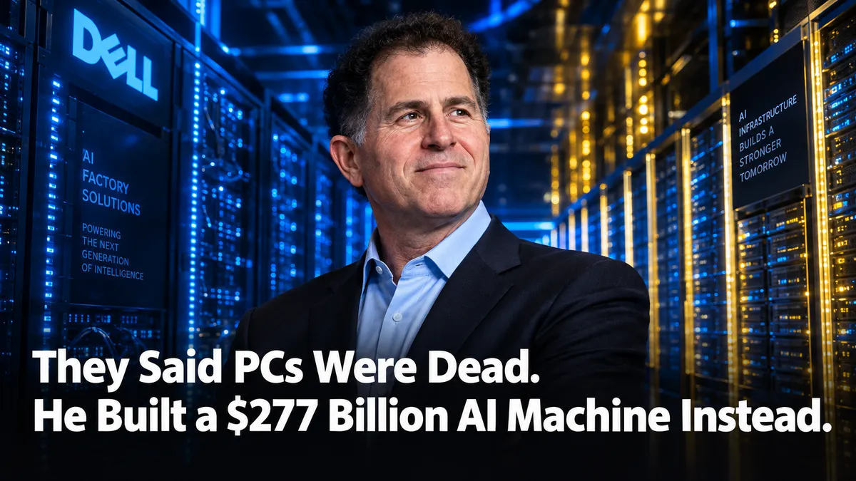 Billionaire Michael Dell — the founder who added $101 billion in a single year by building an AI server selling machine, and the repeatable system lesson every startup founder needs right now
