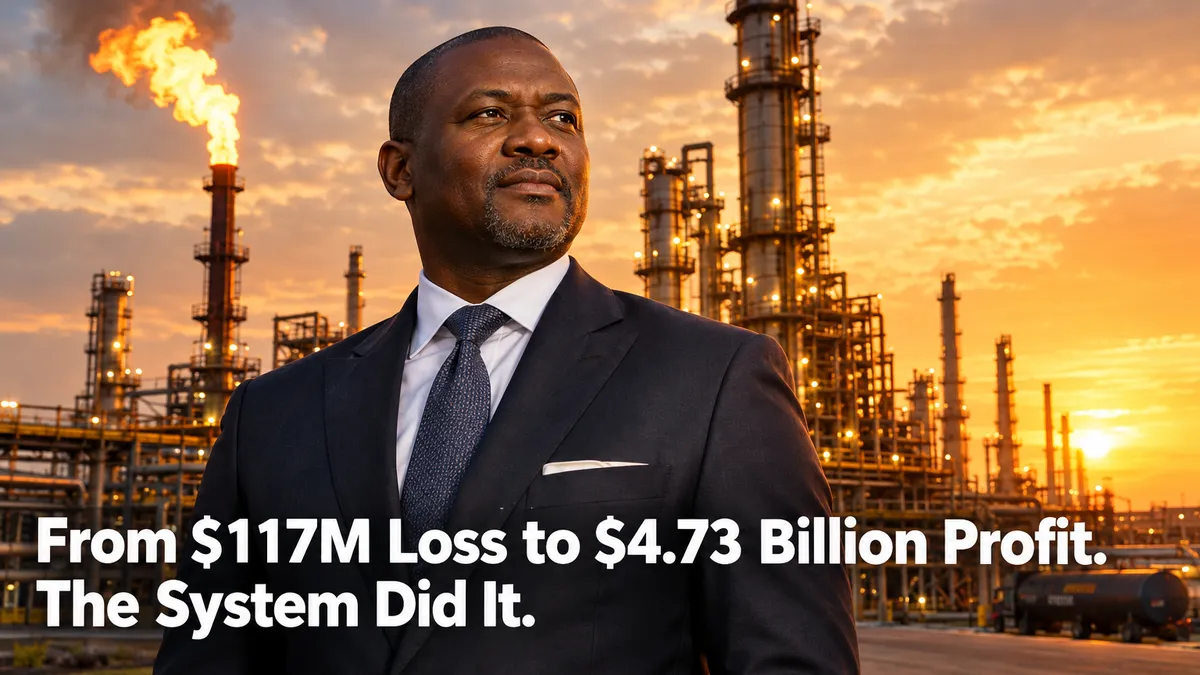 Billionaire Aliko Dangote — Africa's richest man whose refinery flipped from a $117M loss to $4.73B profit, with an IPO 3–4x oversubscribed, and the selling system lesson every startup founder needs right now