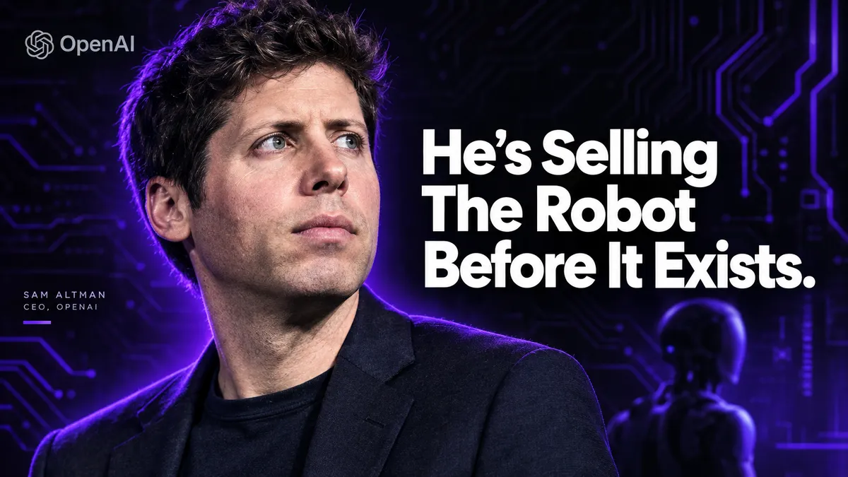 Billionaire Sam Altman — OpenAI CEO who confirmed a humanoid robot before it ships — the vision-selling lesson every startup founder needs right now