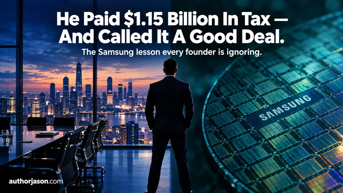 Billionaire Jay Y. Lee — the Samsung executive chairman whose family paid a $9 billion inheritance tax bill — the compounding ownership lesson every startup founder needs right now