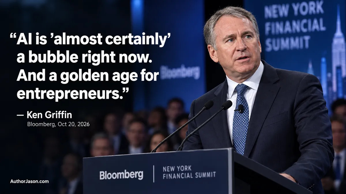 Billionaire Ken Griffin — the Citadel CEO who said AI is almost certainly a bubble and a golden age at the same time — the selling system lesson every startup founder needs right now