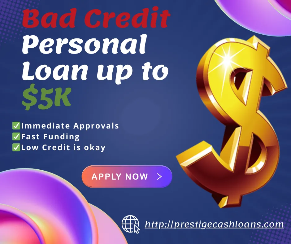 Apply for a Low/Bad Credit Personal Loan up to $5K
