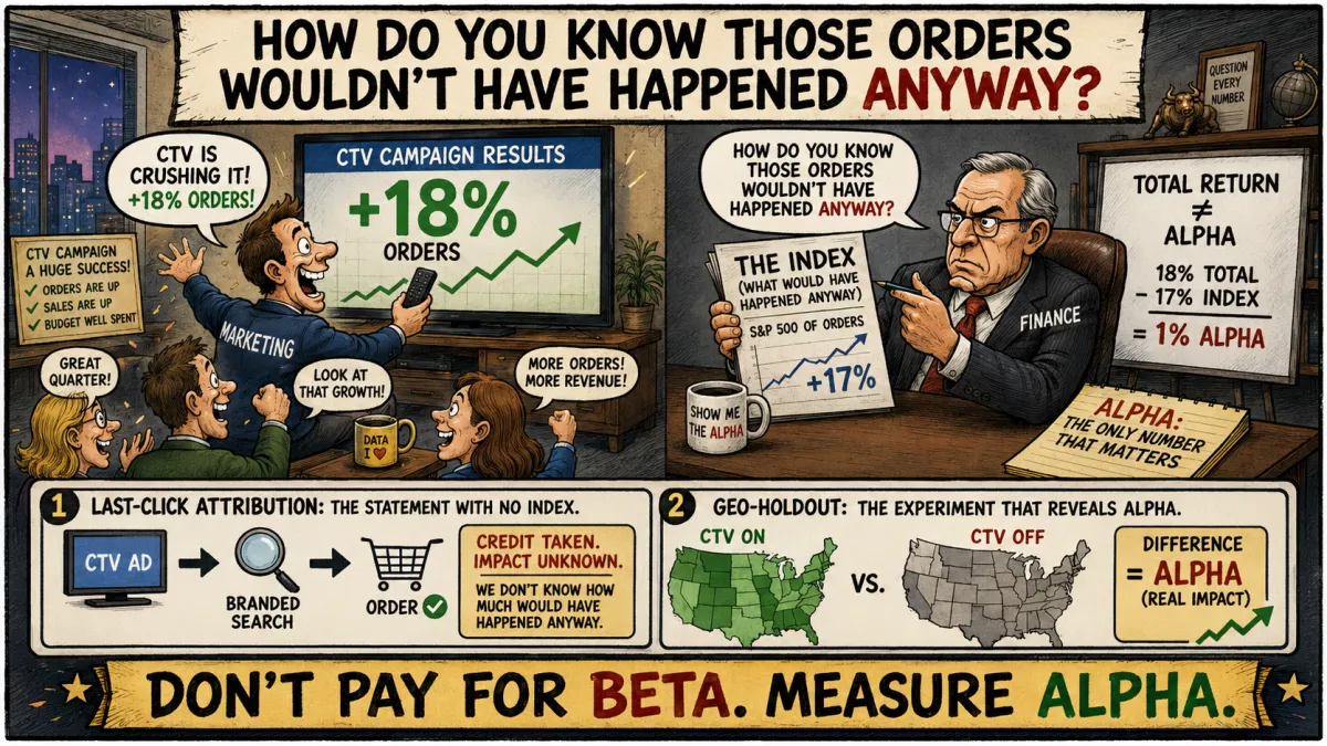 Don’t Pay for Beta: Measure the Alpha CTV Actually Creates