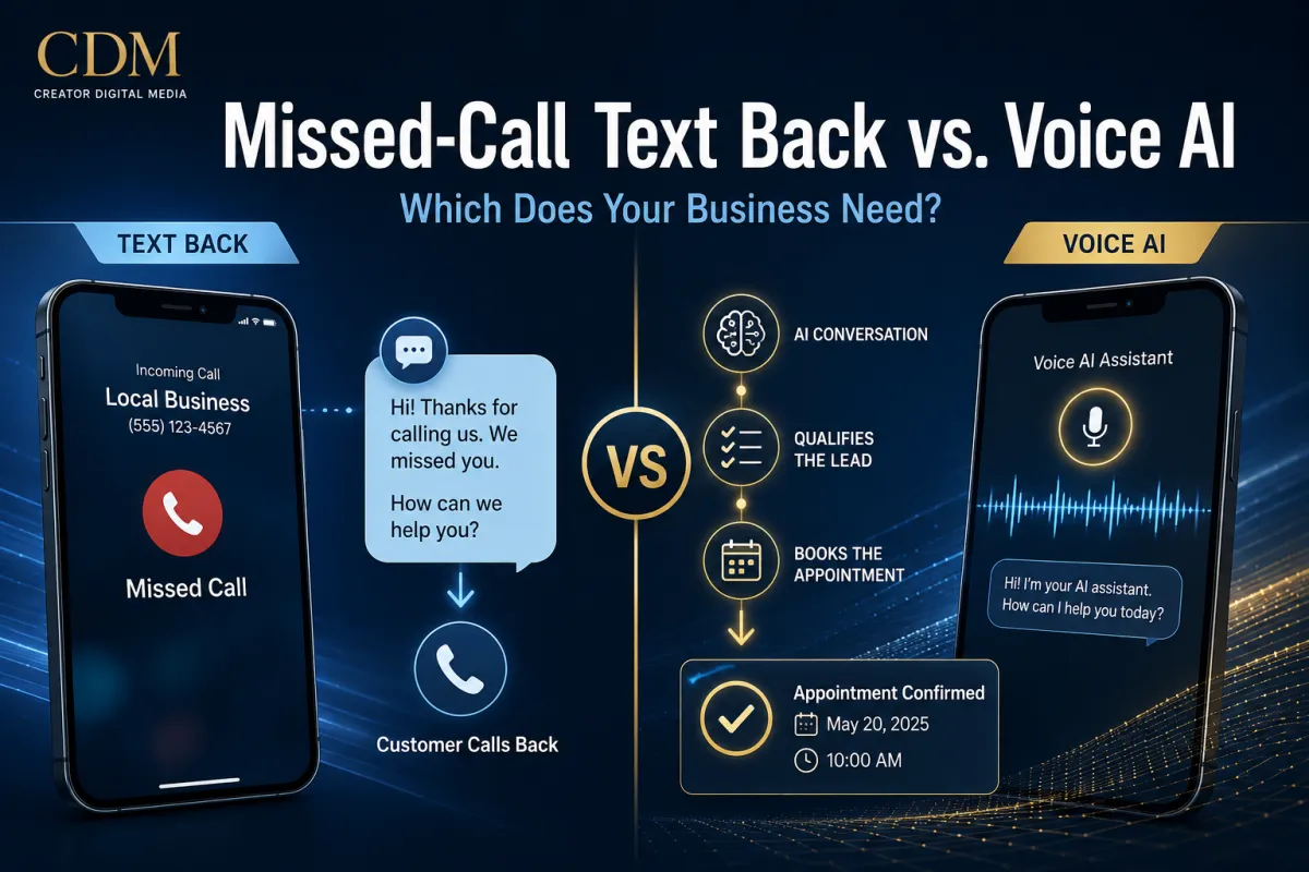 Missed-Call Text Back vs. Voice AI: Which Does Your Business Need?