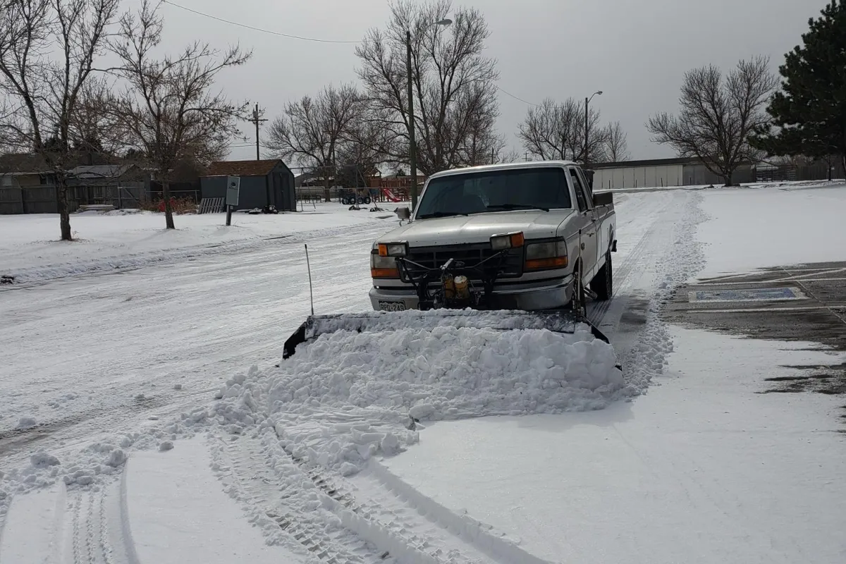 Snow Plowing in Denver