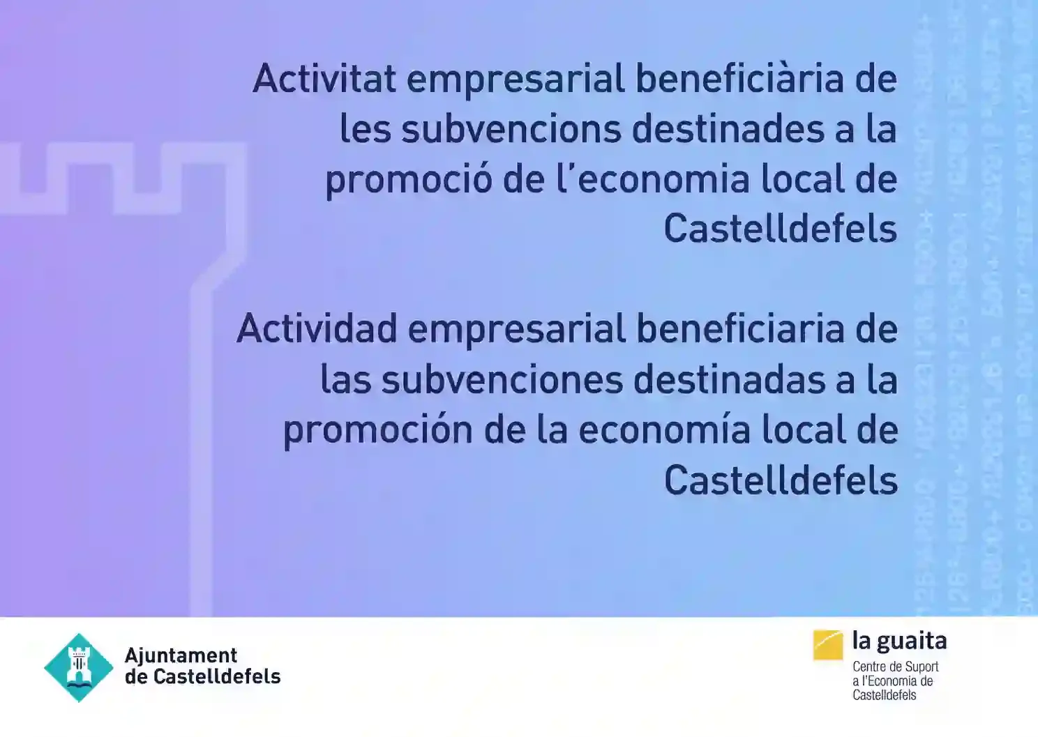 Subvención La Guaita Castelldefels
