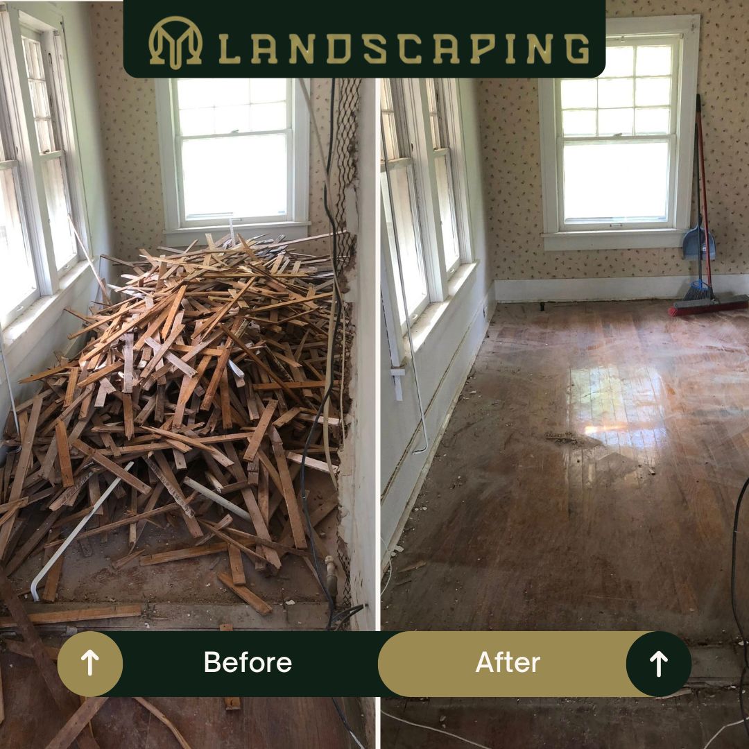 New landscape beds with mulch and plants