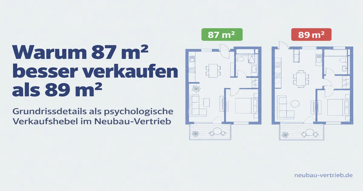 Warum 87 m² besser verkaufen als 89 m² – Grundrissdetails als psychologische Verkaufshebel