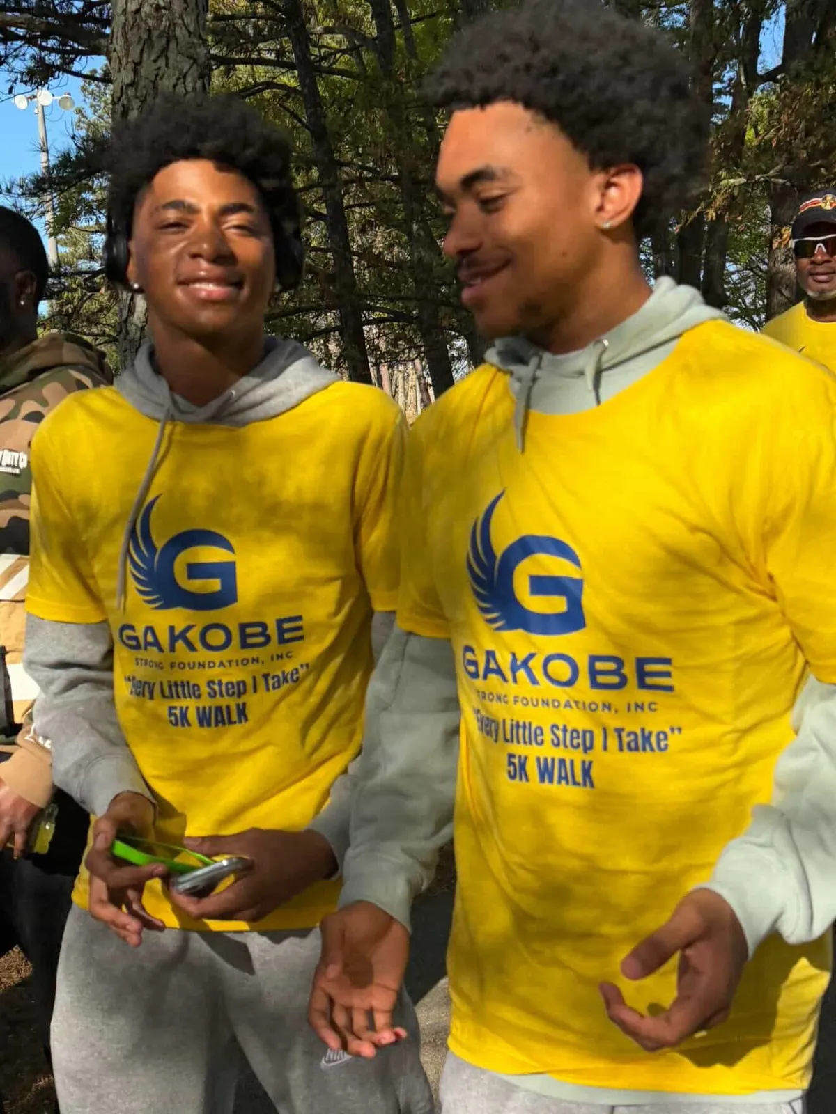 Gioni  and his friend Kaden at the Gakobe Strong Snellville 5K Walk