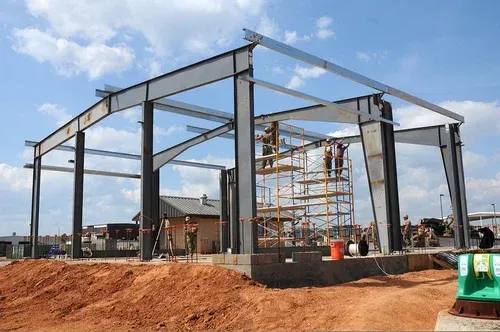 Commercial steel building construction by Burlington Metal Building
