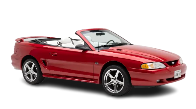 1995 Red Mustang GT (white interior) - "Snow White" - automatic