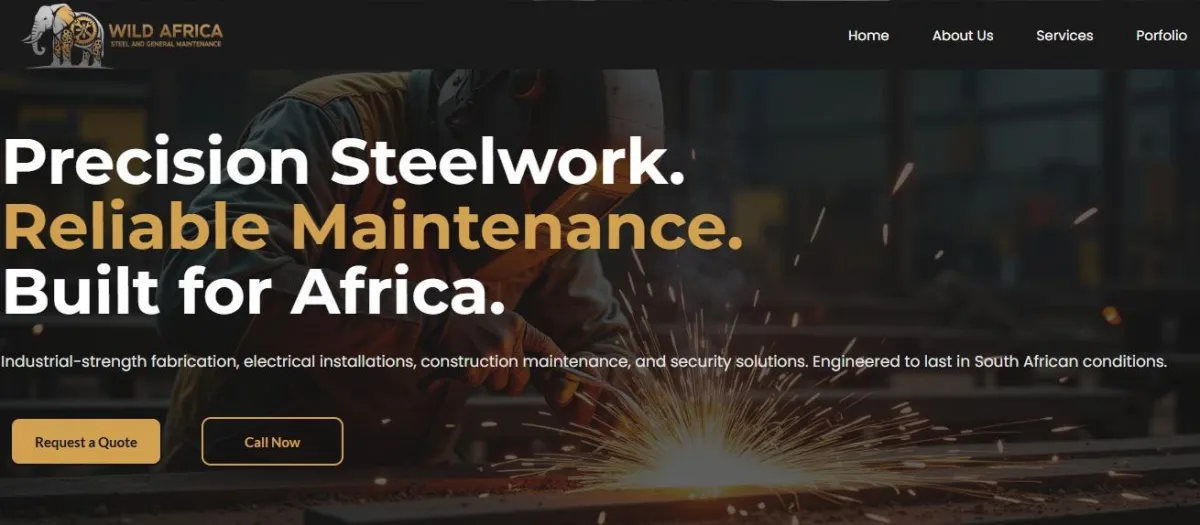 Wild Africa Steel Website Showcase