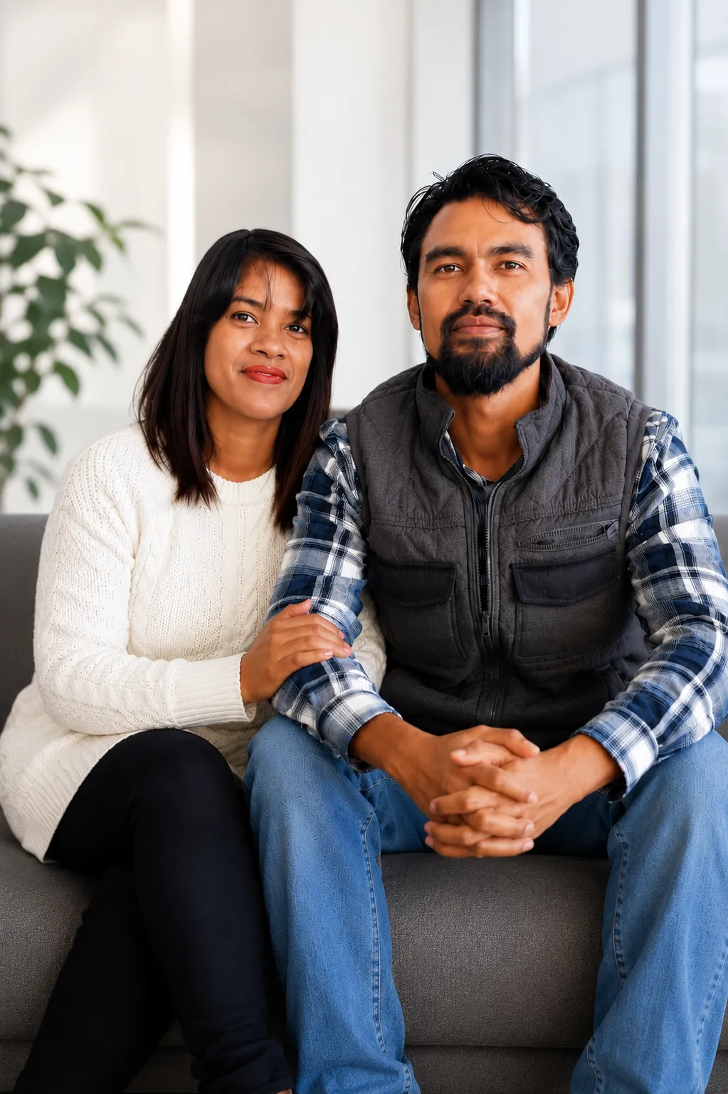 Ayesha and Reyaan, founders of Elev8, warmly lit against a dark background