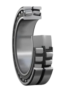 Spherical roller bearing with symmetric brass-caged barrel rollers