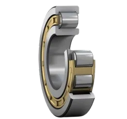 Cylindrical roller bearing with brass cage