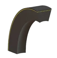 High-performance black V-belts and teeth-grooved timing belts neatly organized.