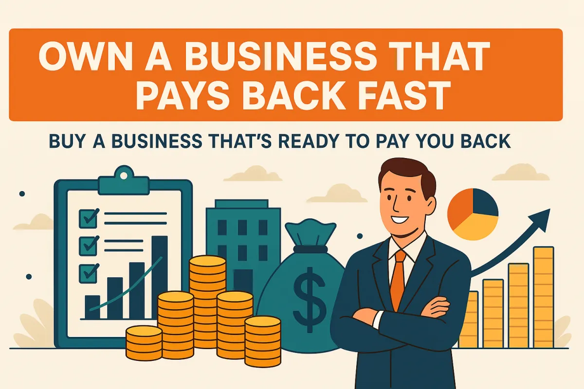 BUY A BUSINESS THAT'S READY TO PAY YOU BACK