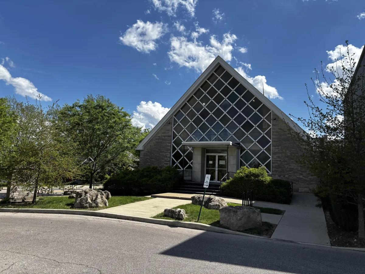 Church building now home to Hoosier Heights climbing gym in McDoel Gardens, Bloomington, Indiana