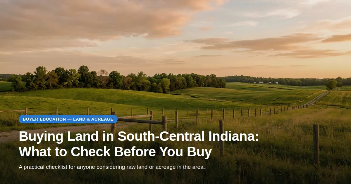 Buying Land in South-Central Indiana: What to Check Before You Buy
