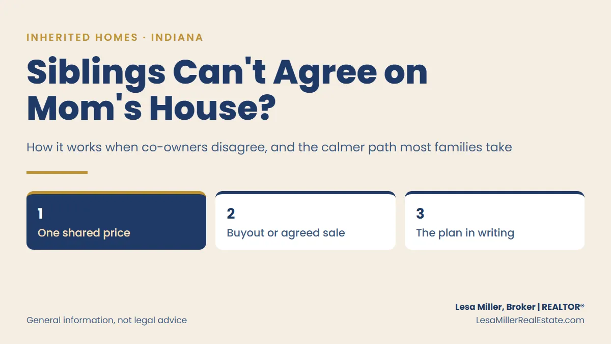 Guide to selling an inherited house in Indiana when siblings disagree