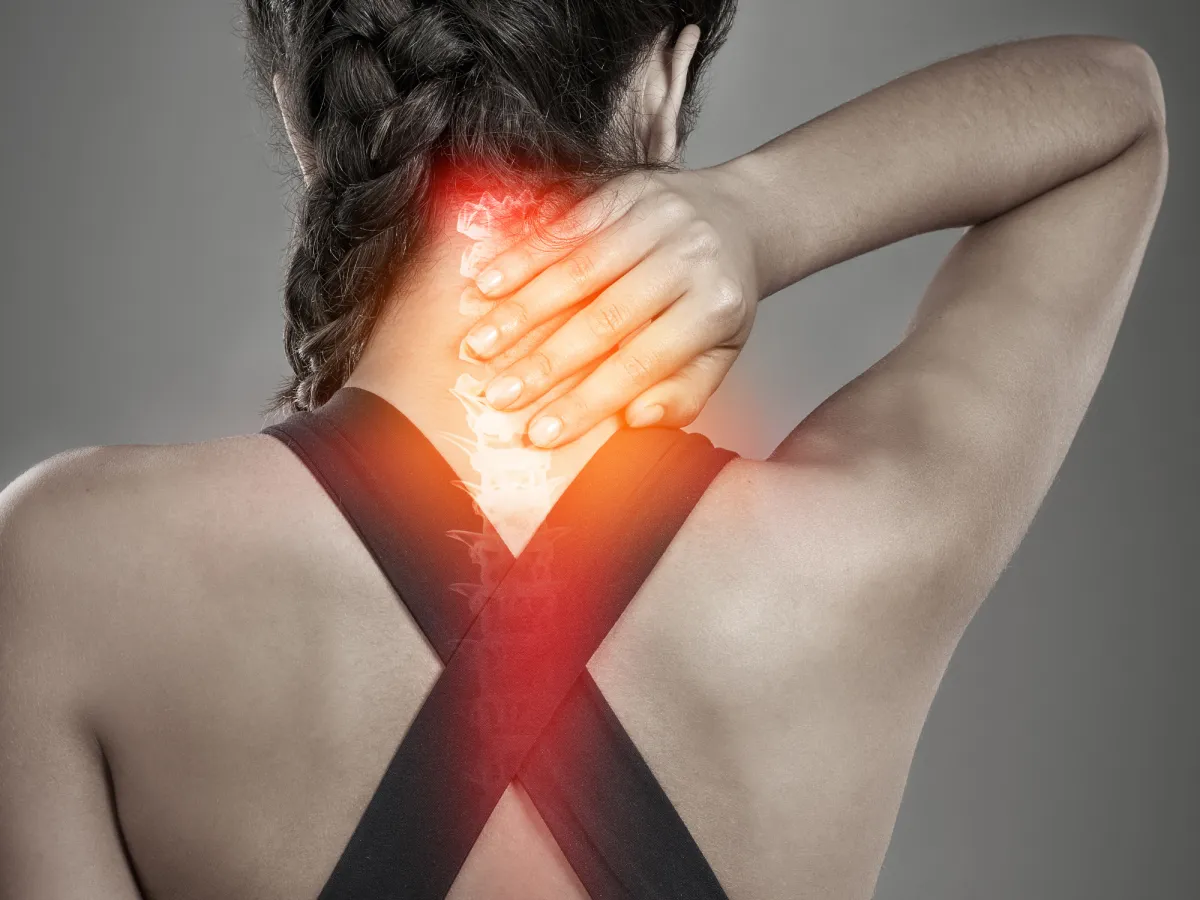 Patient with neck pain