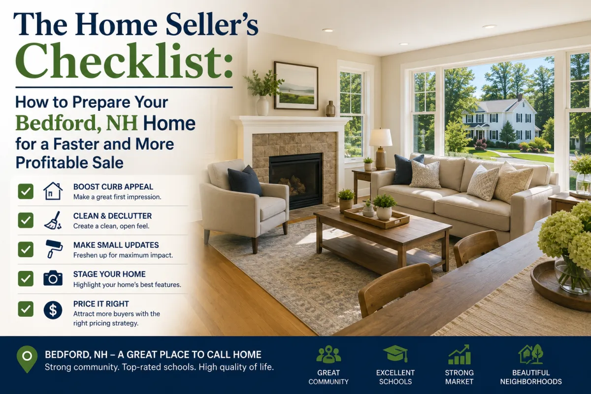 Well-prepared home for sale in Bedford, NH with expert selling guidance from Mark Lynch, trusted Realtor at RE/MAX Synergy